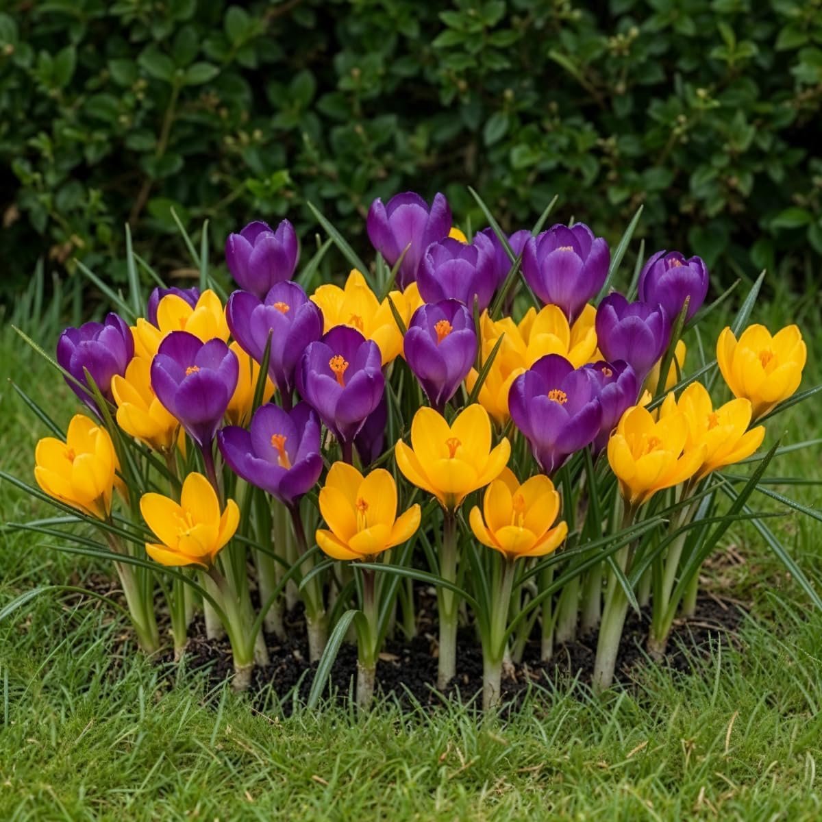 Krokus - Crocus - Del Piero - 25 stuks - Bloembollen - Meerkleurig - Bloem bollen