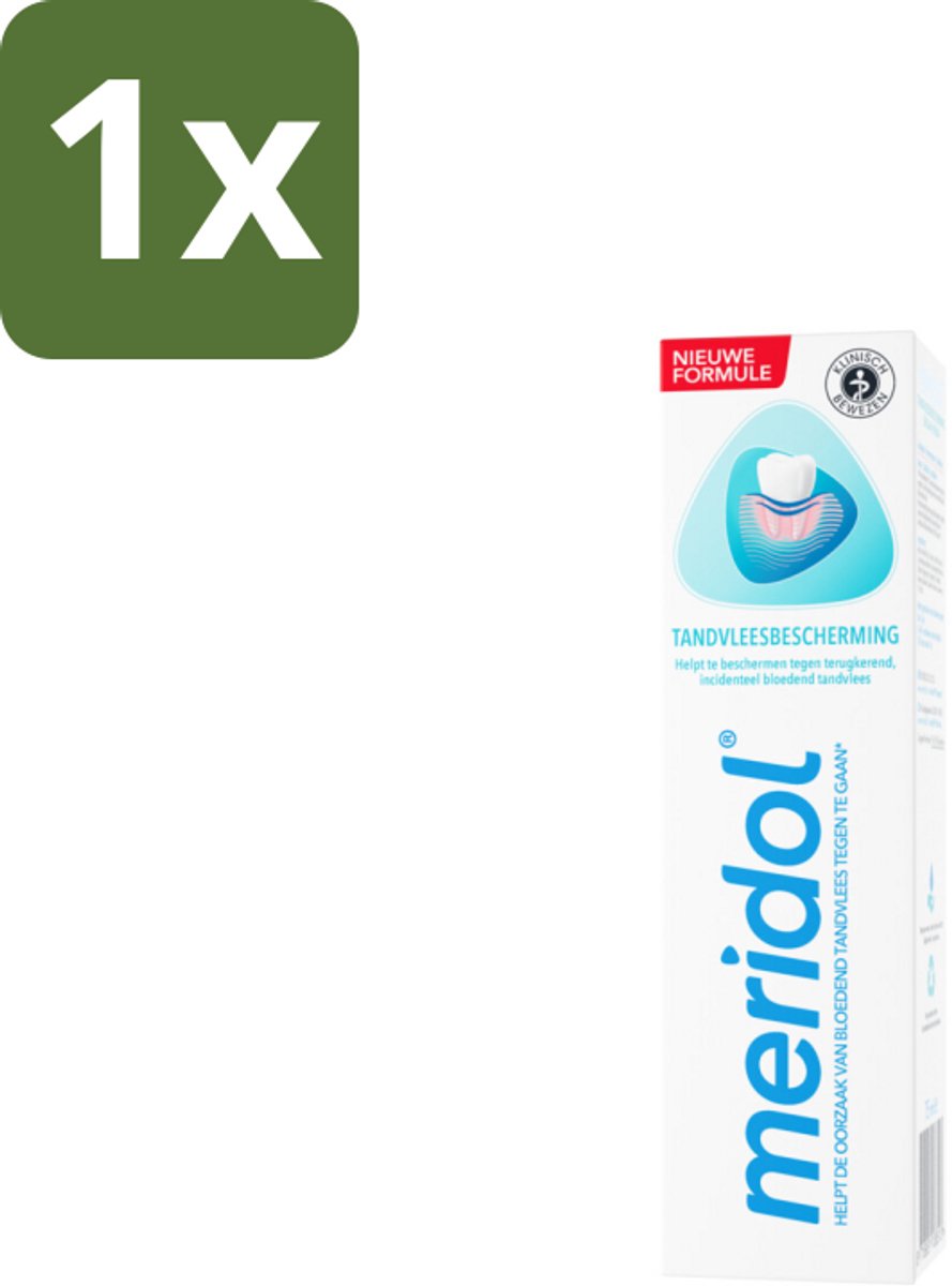 1 x Meridol Tandpasta Tandvleesbescherming 75 ml - Tandpasta - Tandvleesbescherming - Geïrriteerd Tandvlees - Antibacterieel - Plaque