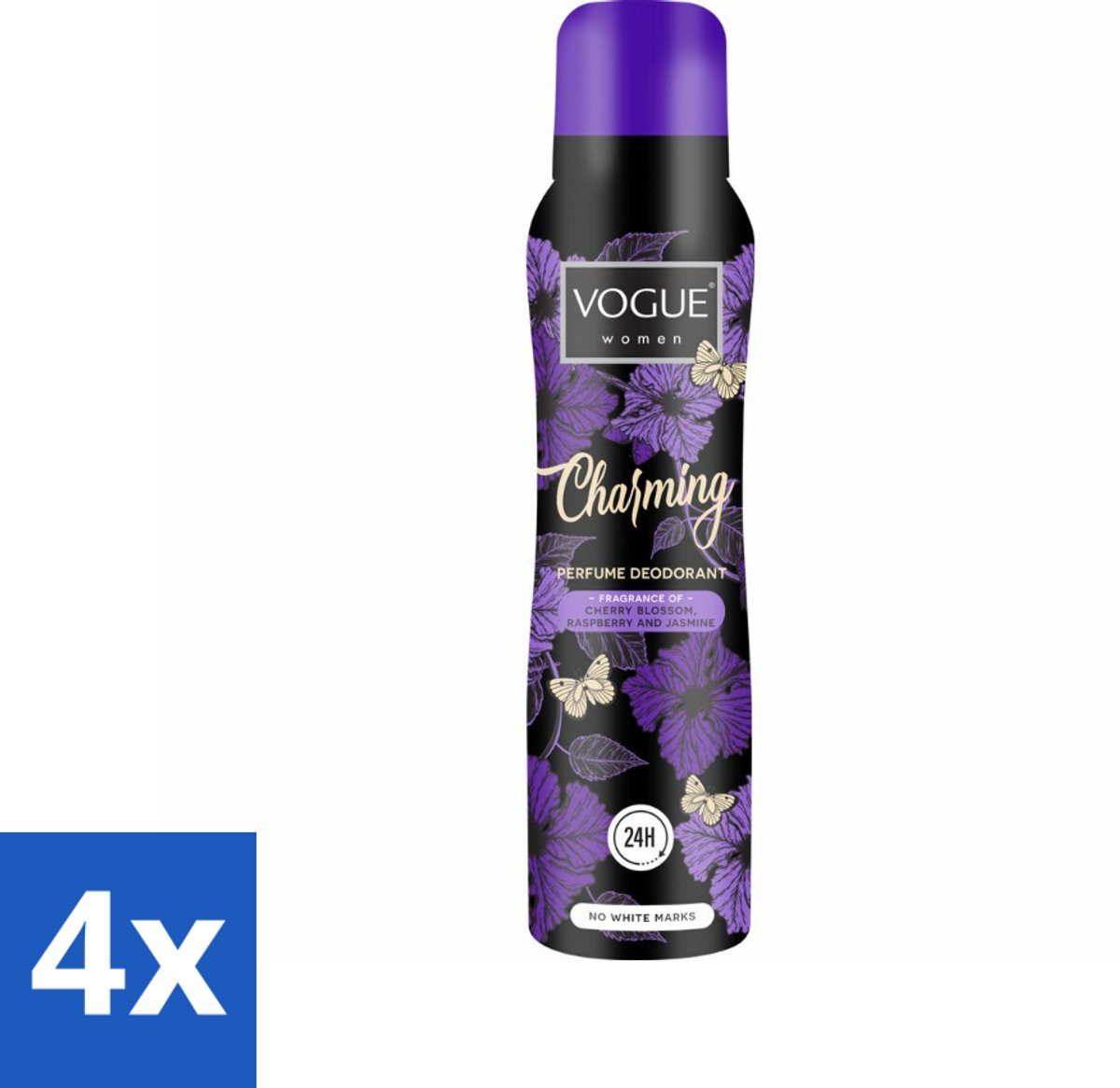 Vogue Charming Parfum Deodorant 150 ml - Voordeelverpakking - 4 stuks