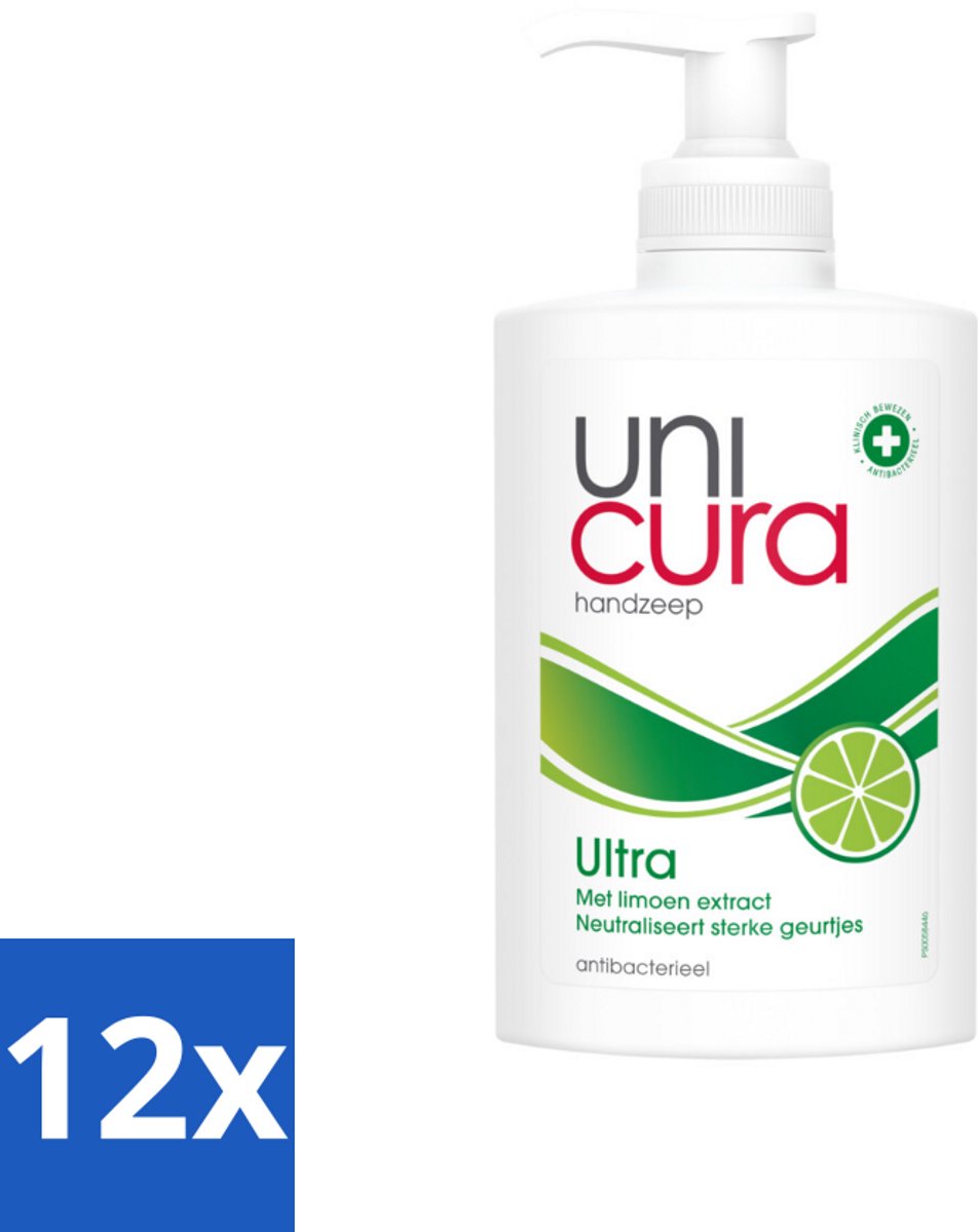 Unicura Vloeibare Handzeep Ultra 250 ml - Voordeelverpakking - 12 stuks