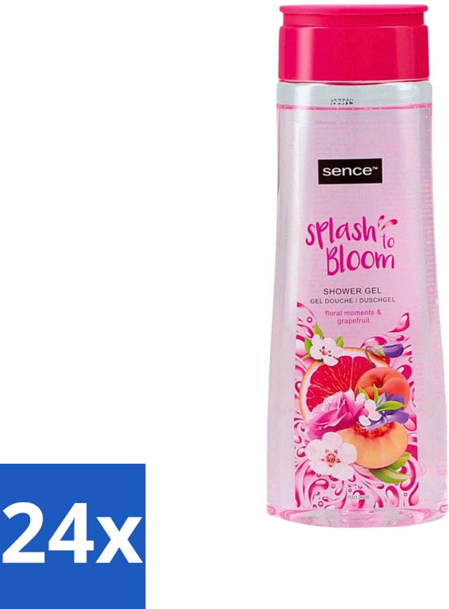 24 x Sence - Floral Moments & Grapefruit - Douchegel - Fris & Fruitig - 300 ml - Douchegel - Grapefruit - Bloemige Geur - Fris - Fruitig