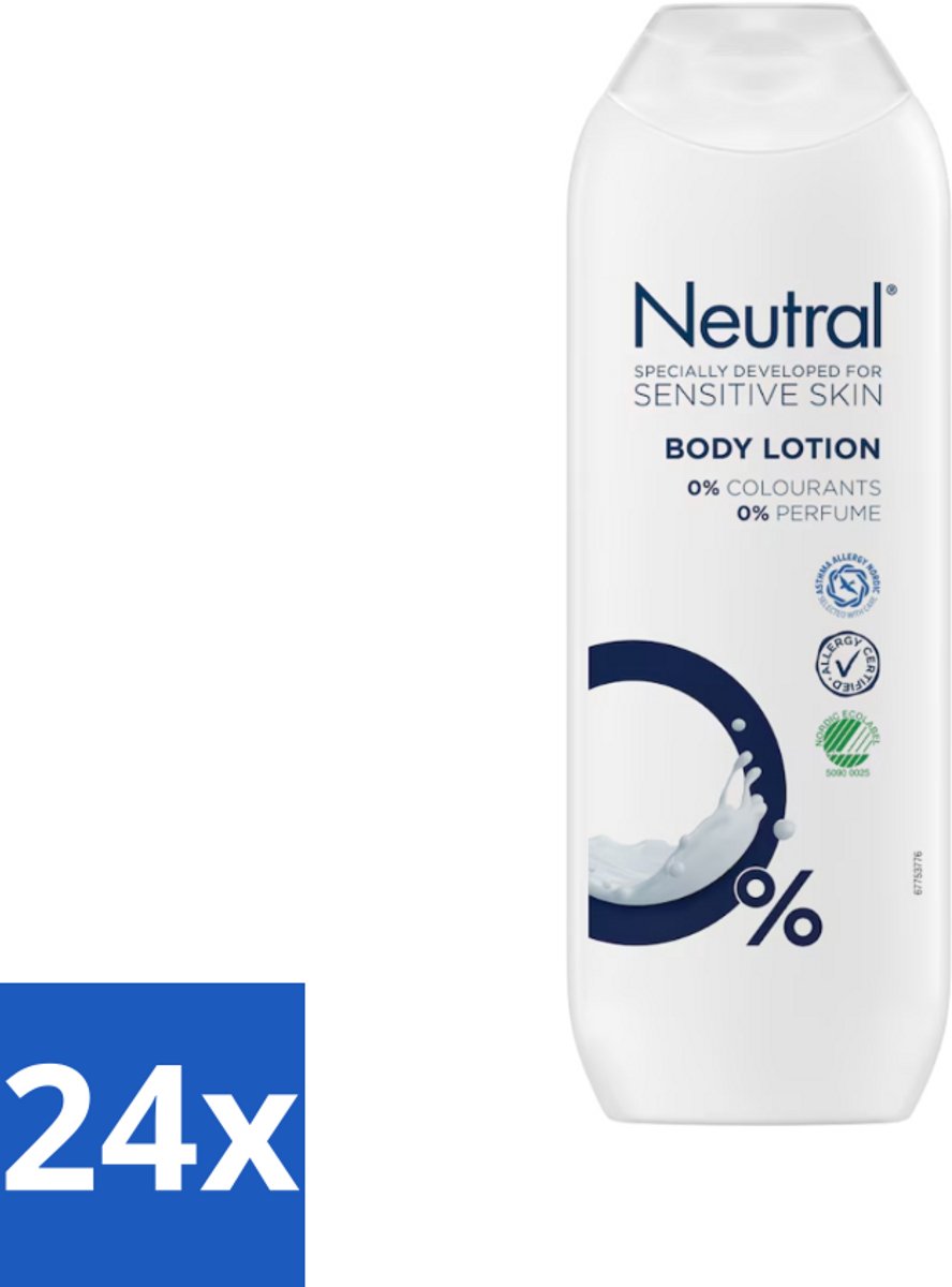 24 x Neutral - Bodylotion - Gevoelige Huid - 0% Kleurstof & Parfum - 250 ml - Gevoelige Huid - Bodylotion - Hydratatie - Zachte Huid - 0% Parfum