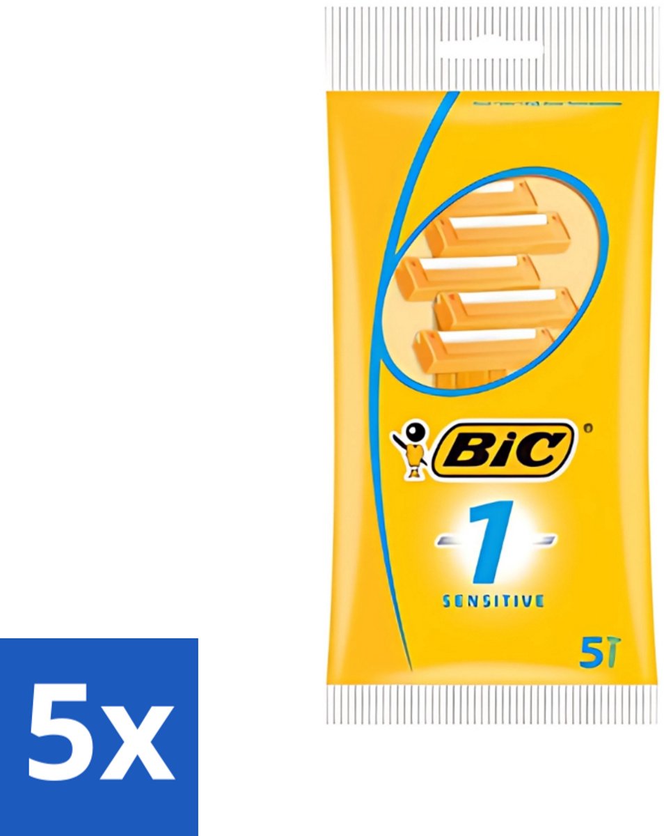 Bic - Scheermesjes - Sensitive - Enkel Mesje - Wegwerpmesjes - 5 Scheermesjes - Bulkverpakking - 5 stuks
