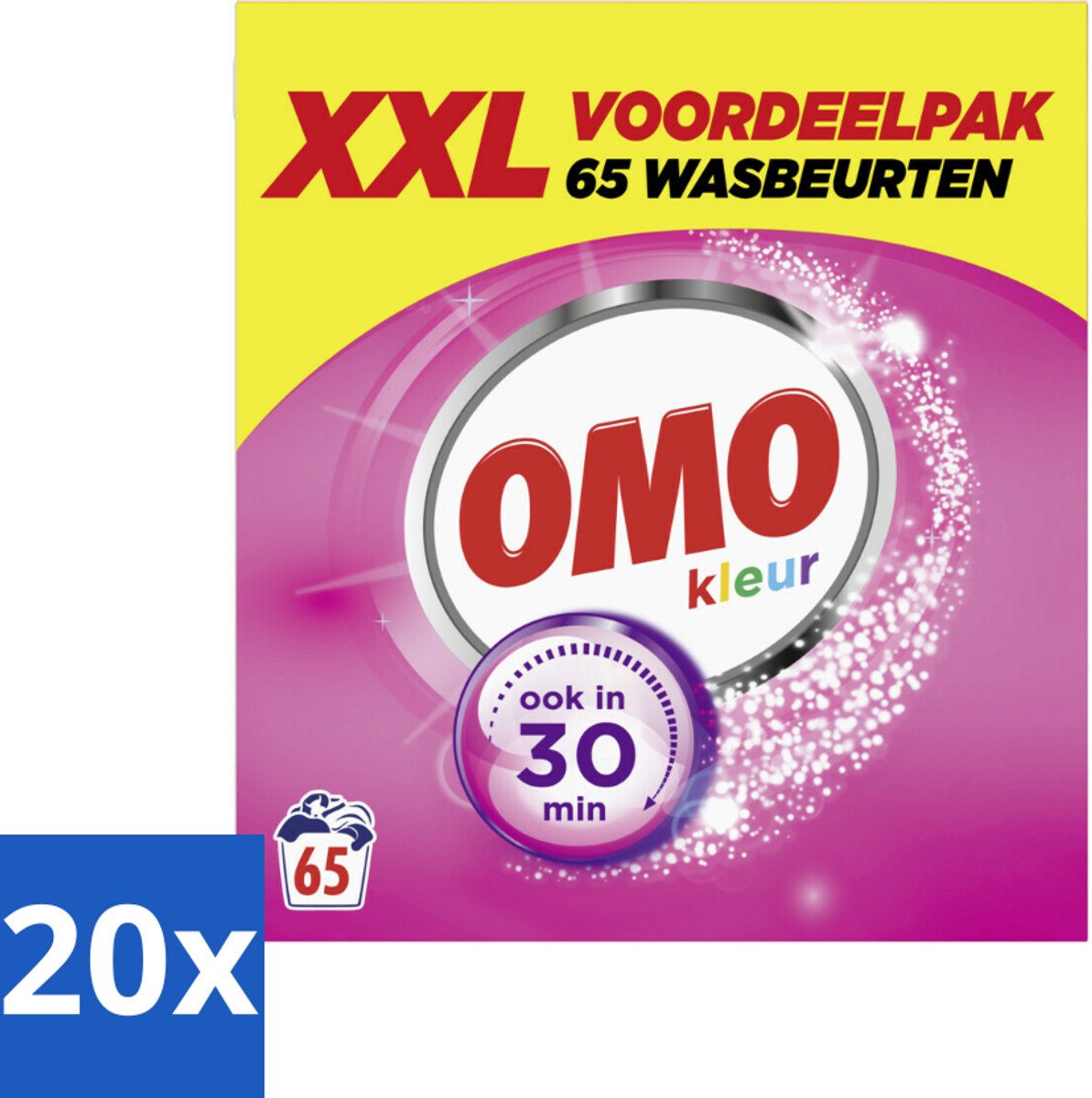 OMO Waspoeder Kleur 65 Wasbeurten 3,835 kg - Bulkverpakking - 20 stuks