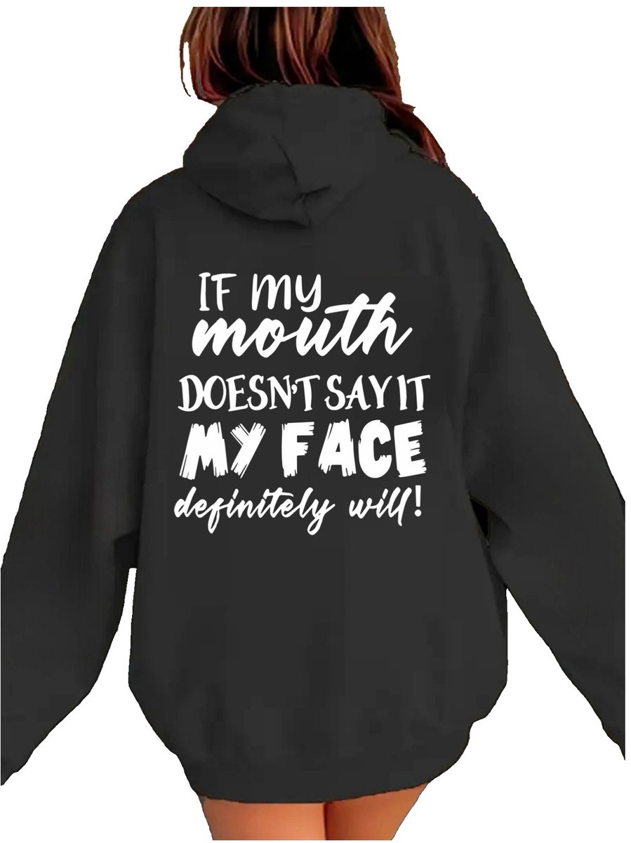 Currero Hoodie Dames Warme Hoodie Met Capuchon Comfortabele Sweater Casual Trui Pullover Damestrui Zwart