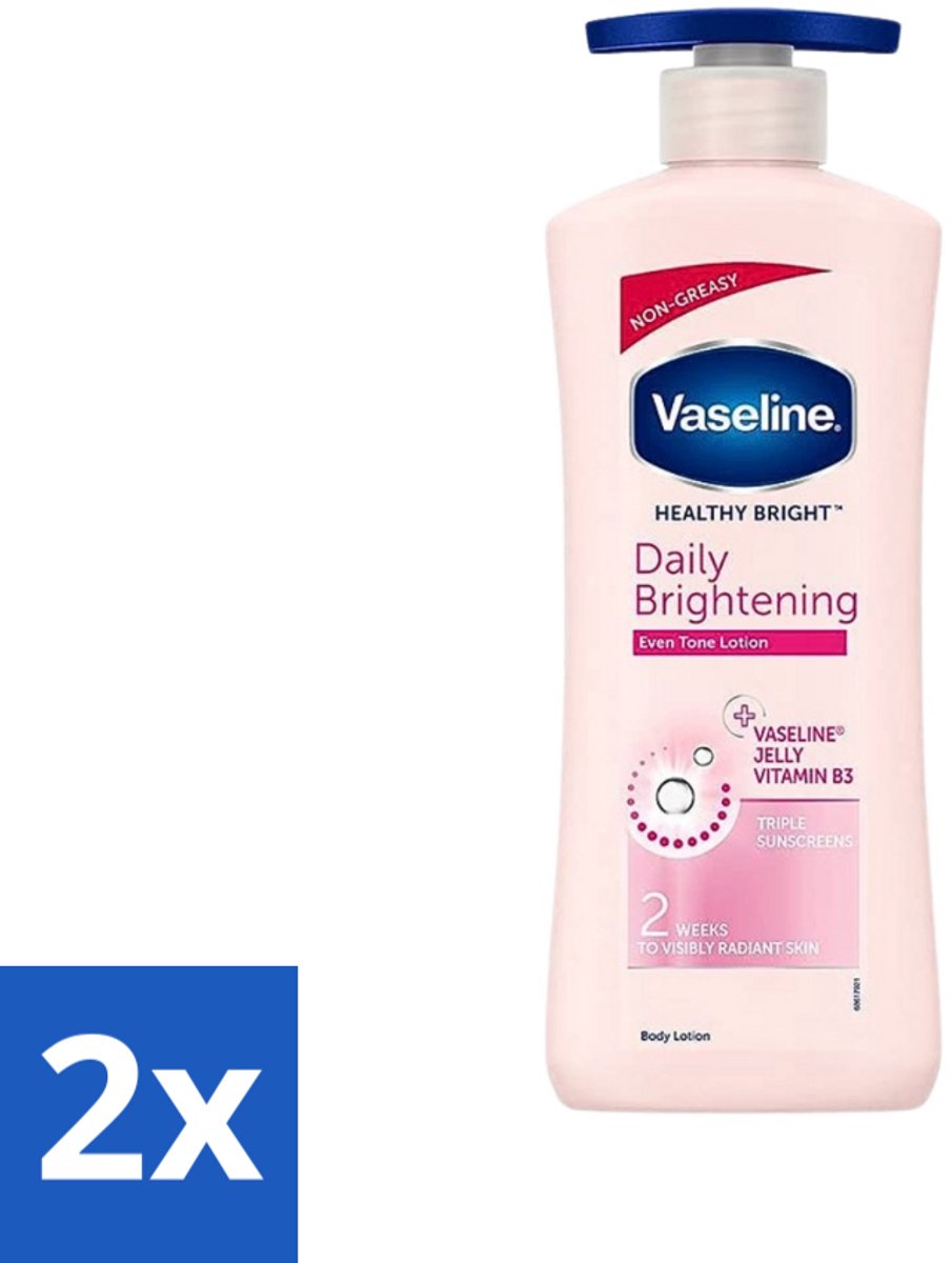 2 x Vaseline - Even Tone - Bodylotion - Daily Brightening - 600 ml - Huidverheldering - Huidverzorging - Huidverlichting - Huidverlichting - Huidverzorging