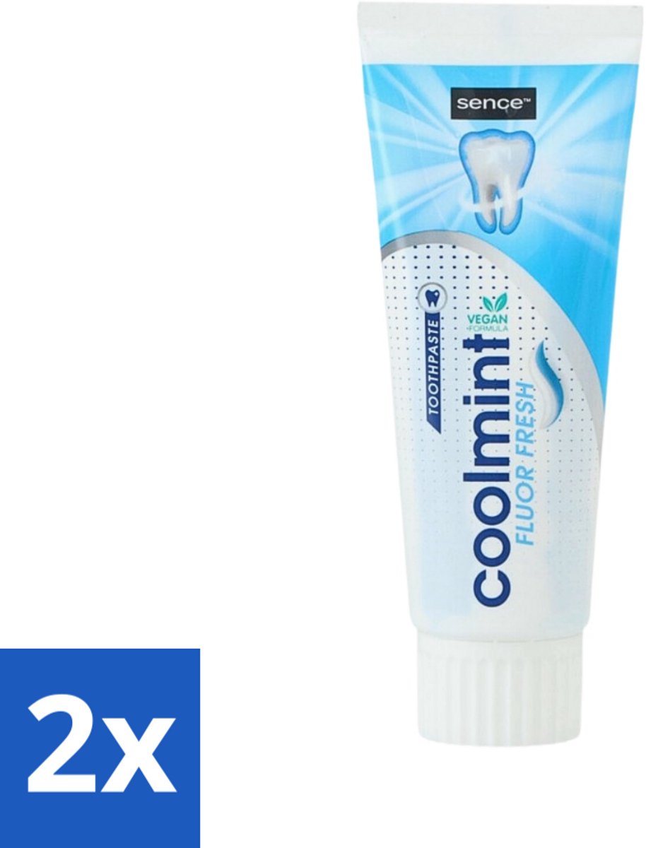 2 x Sence - Freshmint - Tandpasta - Met Fluor - 75 ml - Tandpasta - Fluoride - Frisse Adem - Mondhygiëne - Gaatjes Voorkomen