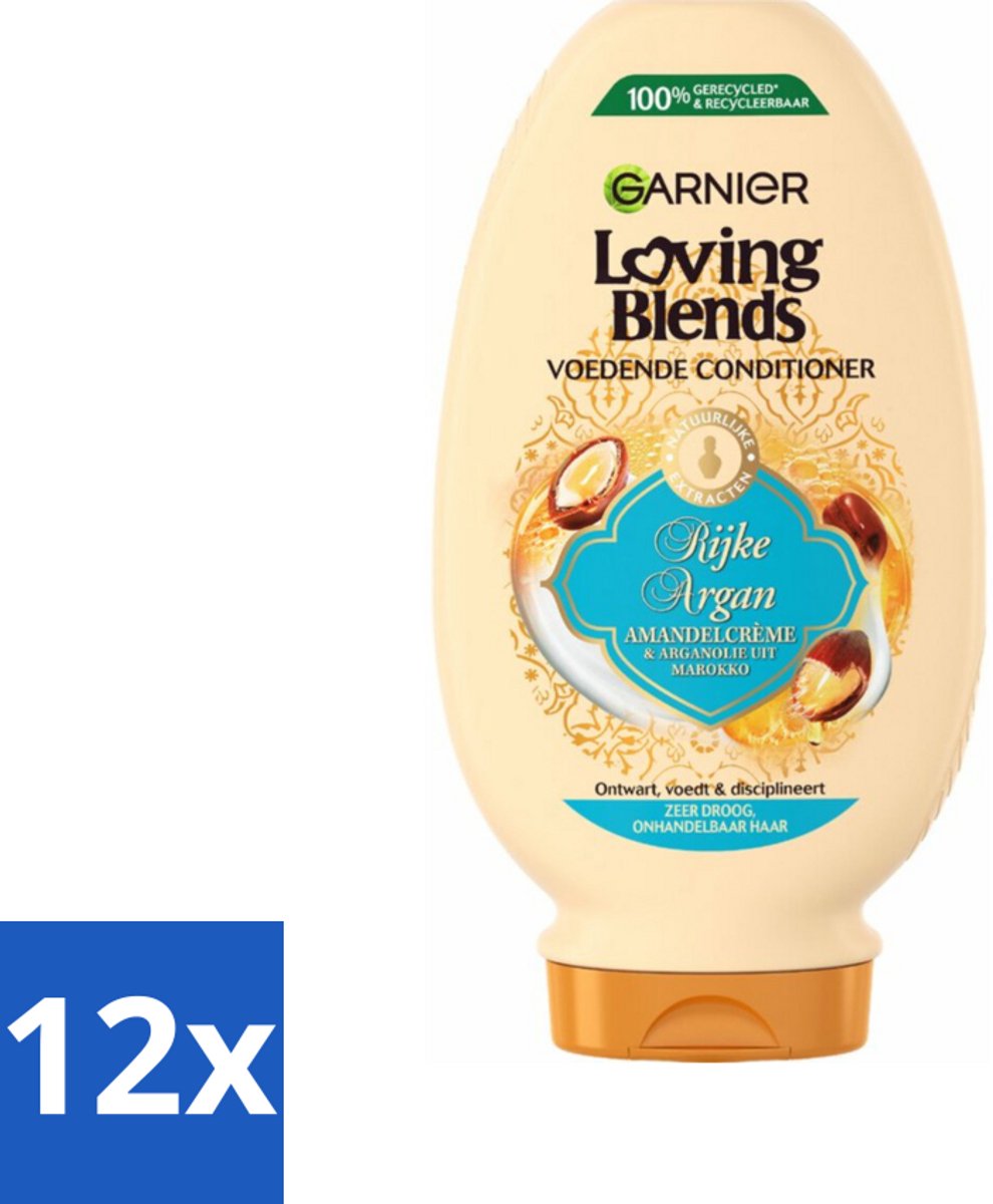 Garnier Loving Blends Rijke Argan Conditioner 250 ml - Voordeelverpakking - 12 stuks