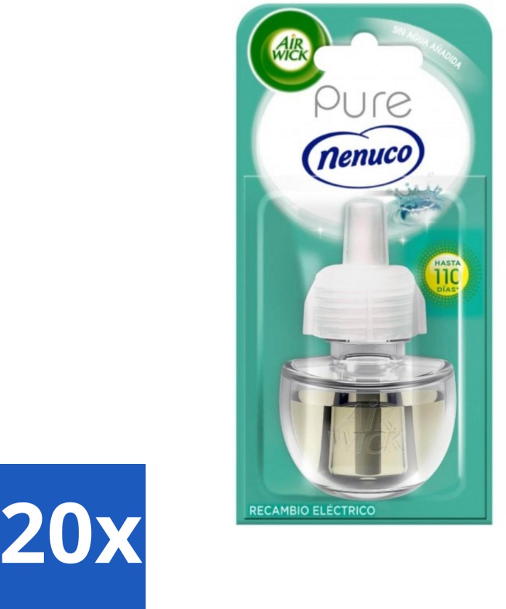 Air Wick - Luchtverfrisser Navulling - Pure Nenuco - Elektrische Geurverspreider - 19 ml - Bulkverpakking - 20 stuks