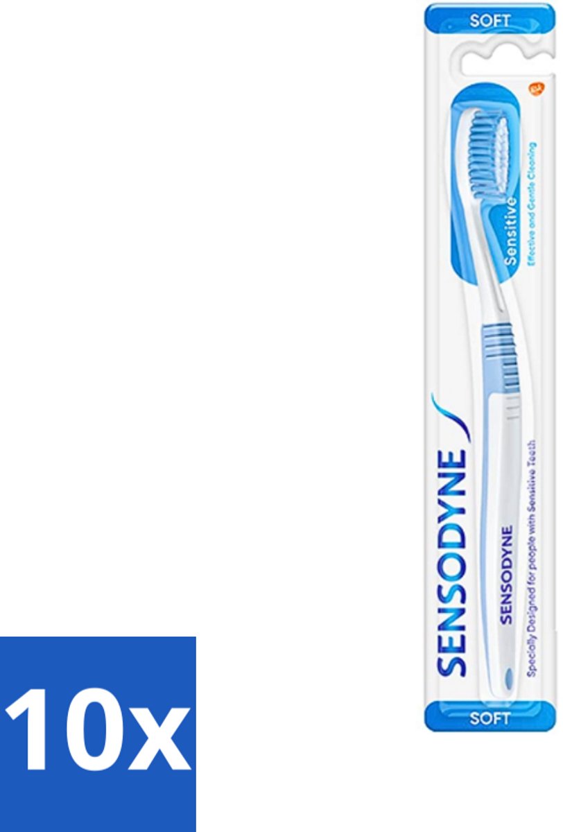 10 x Sensodyne - Tandenborstel - Soft - Voor Gevoelige Tanden - 1 Tandenborstel - Gevoelige Tanden - Tandborstel Soft - Tandborstel Voor Gevoelige Tanden - Zachte Tandborstel - Tandborstel Met Kegelharen