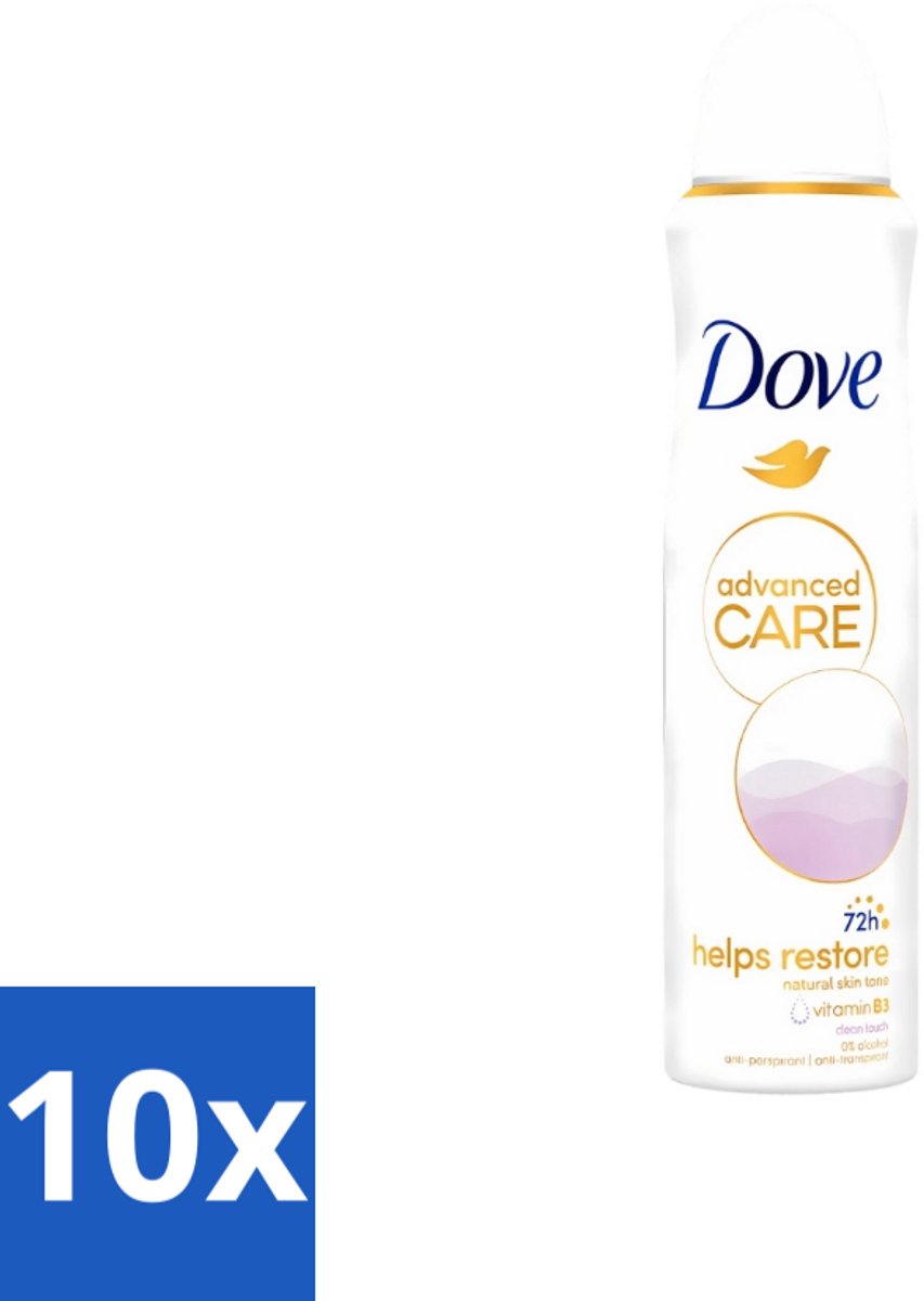 Dove - Deodorant - Spray Clean Touch - Zachte geur en verzorging - 150 ml - Bulkverpakking - 10 stuks