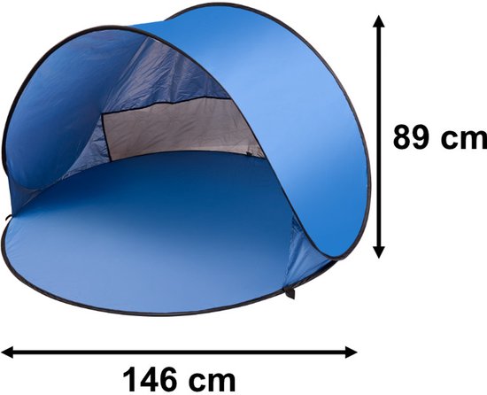 Strandtent Groot Zelfopvouwbaar Automatisch Strandtuinscherm Xl 146x146cm + Hoes — afbeelding 2