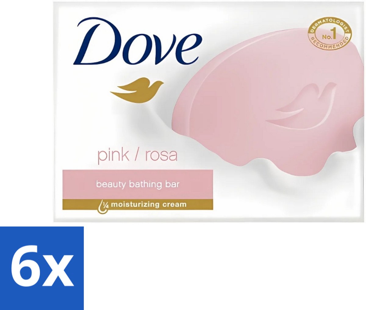 6 x Dove - Zeep - Pink - Hydraterend en Verzorgend - 4 x 100 g - Dove Zeep - Zeep - Hydraterende Zeep - Hydratatie - Huidverzorging