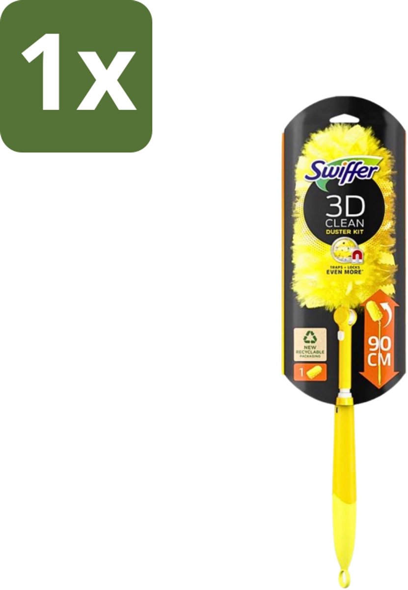 1 x Swiffer - Duster XXL - Telescopische Plumeau - 360° Stofverwijdering - Handvat + 1 Doek - Stofverwijdering - Stofdoek - Stofdoekje - Stofvrij - Stofvrij Interieur