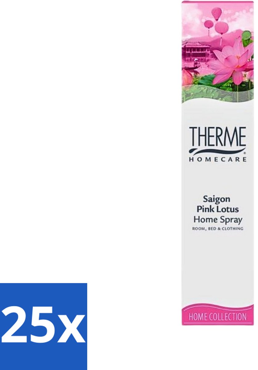 Therme - Interieurspray - Saigon Pink Lotus - Oosterse Romantiek in Huis - 60 ml - Bulkverpakking - 25 stuks