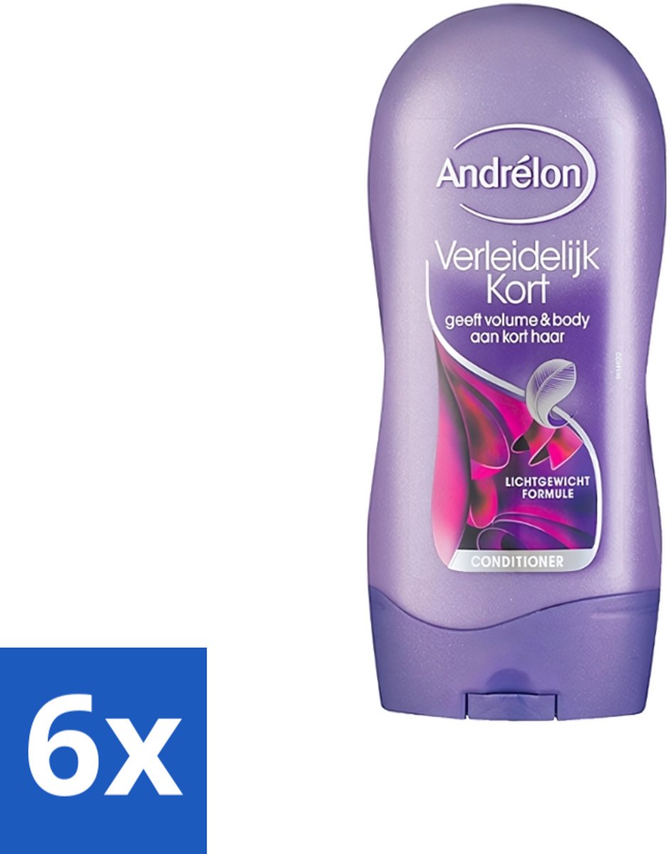 6 x Andrélon - Verleidelijk Kort - Conditioner - Voor Kort Haar - 300 ml - Kort Haar Conditioner - Volume Voor Kort Haar - Verzorging Kort Haar - Luchtig Haar - Soepel Haar