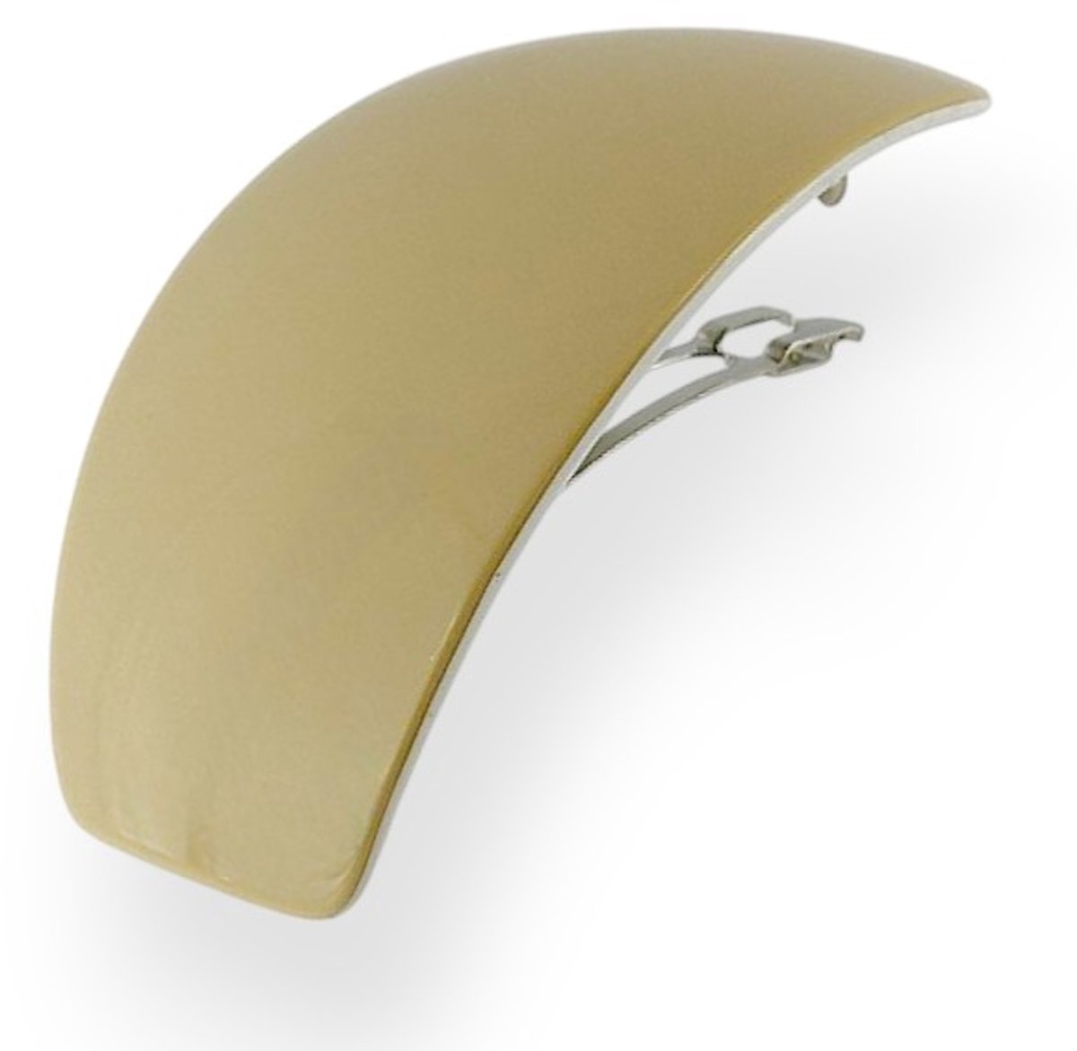 Chique Fringe Haarclip Beige - Grote Automatische Klem