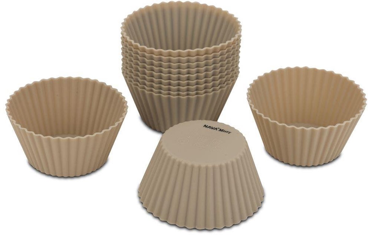 NAVA Misty Siliconen Muffinvormen - 12 stuks, 6,5 cm