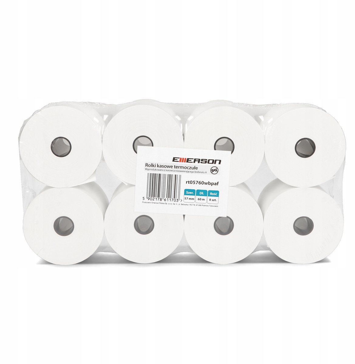 8x Thermische Rol 57mm x 60m voor Kassasysteem - BPA-Vrij