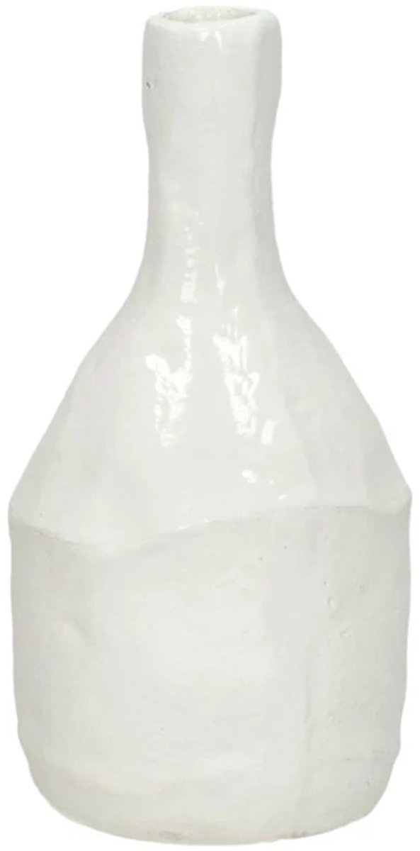 Pomax Sabi vaas aluminium D10cm H18.5cm wit