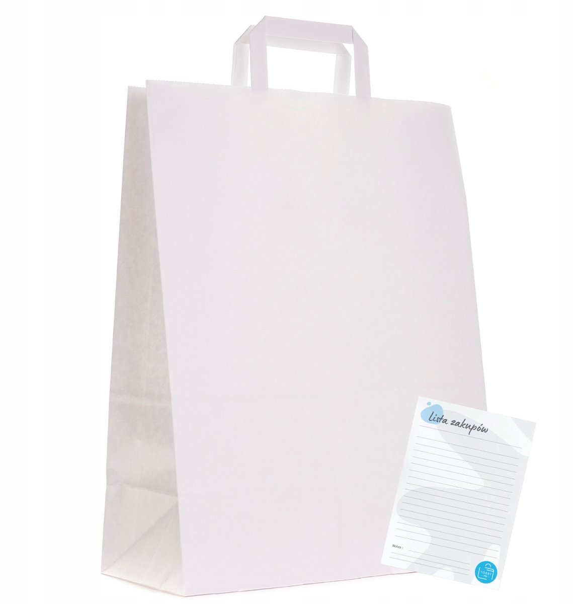 50x Witte papieren boodschappenbekers 32x16x43cm - Sterk & Eco