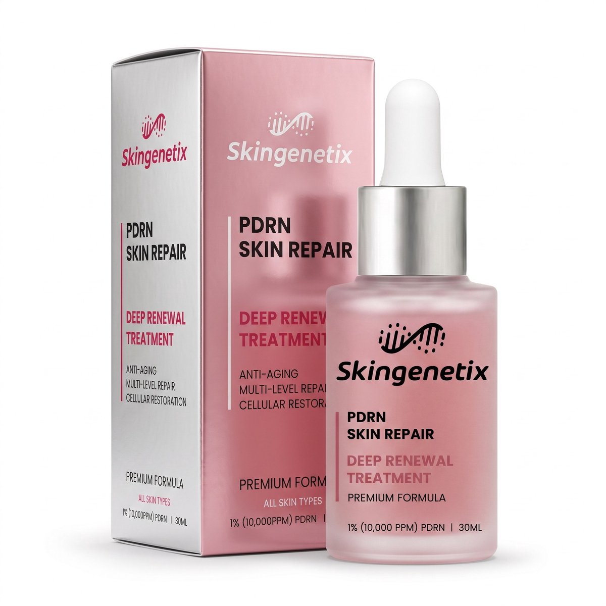Skingenetix PDRN Serum - Herstellend Gezichtsserum met Koperpeptide (GHK-Cu) en Hyaluronzuur - 30 ml