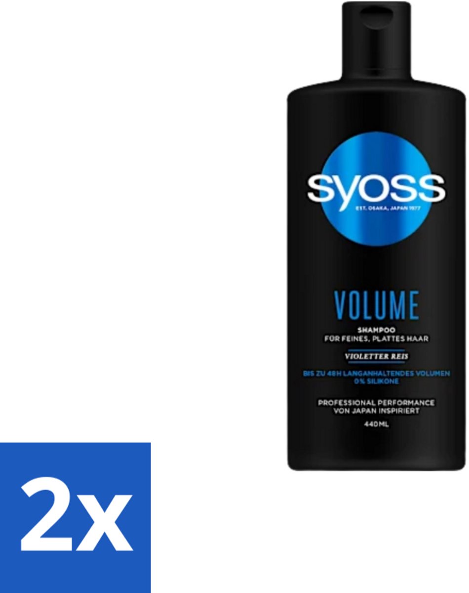 2 x Syoss – Shampoo – Volume – 440 ml - Volume Shampoo - Fijn Haar - Slap Haar - Haar Body - Haar Lift