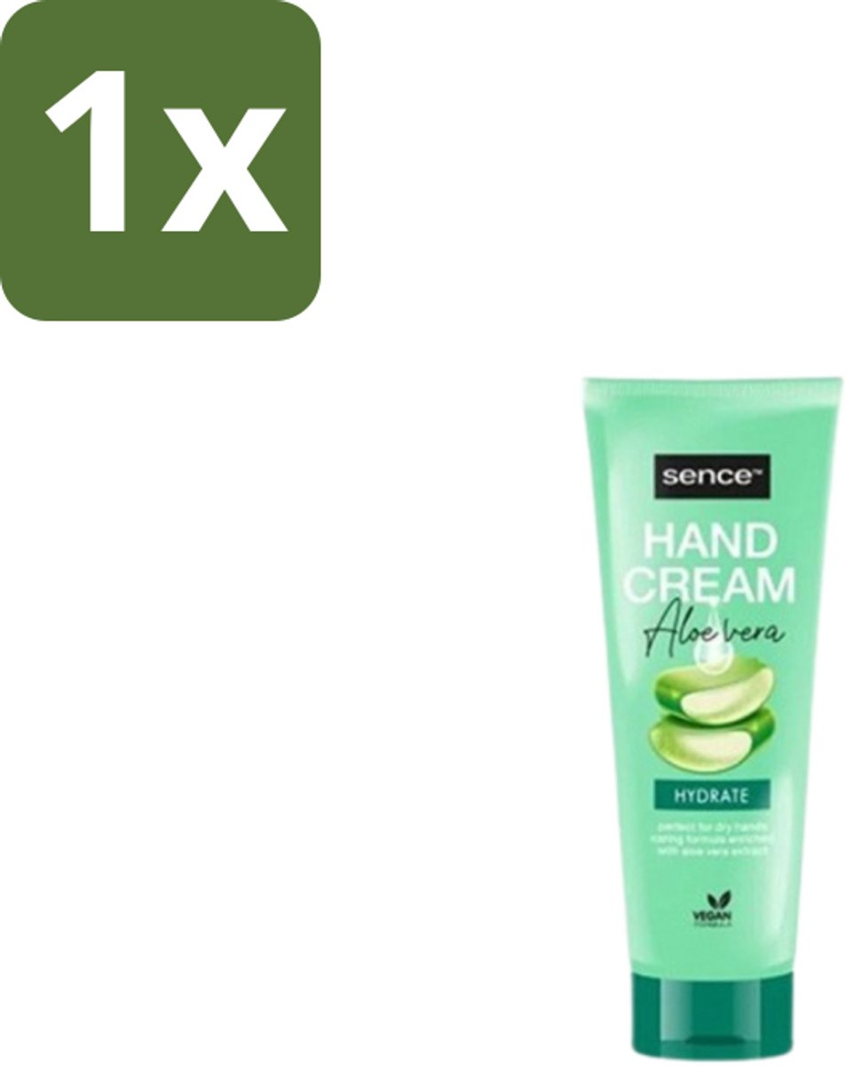 1 x Sence Beauty – Handcrème – Aloë Vera – 75 ml - Handcrème Aloë Vera - Handverzorging - Droge Handen - Ruwe Handen - Schrale Handen