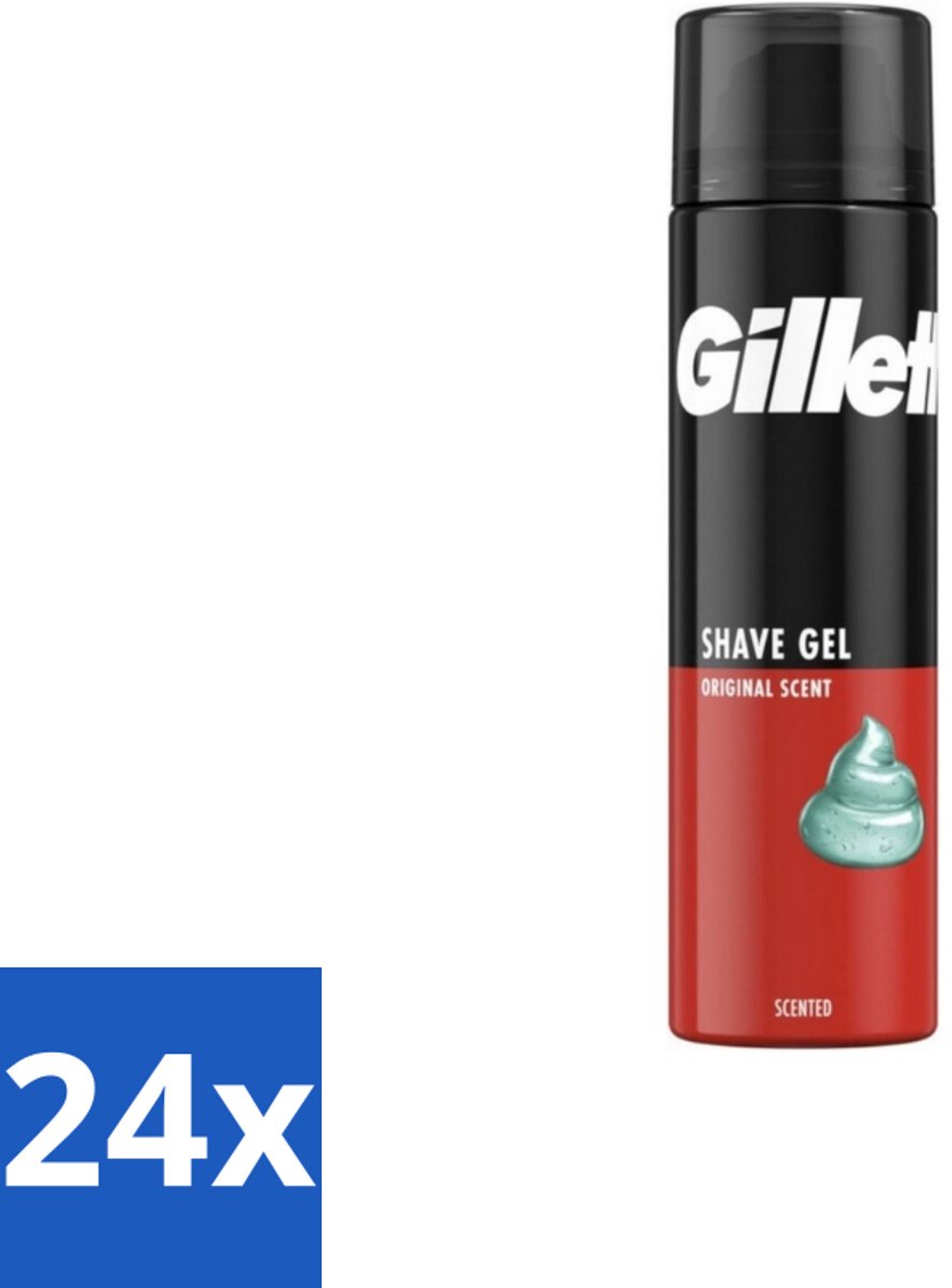 Gillette – Scheergel – Classic – 200 ml - Voordeelverpakking - 24 stuks