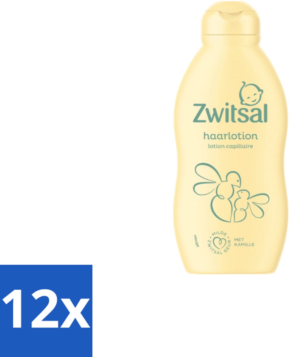 12 x Zwitsal Haarlotion Baby 200 ml - Babyhaar Verzorging - Babyhaar Lotion - Leave-in Haarlotion - Babyhaar Kammen - Babyhaar Bescherming