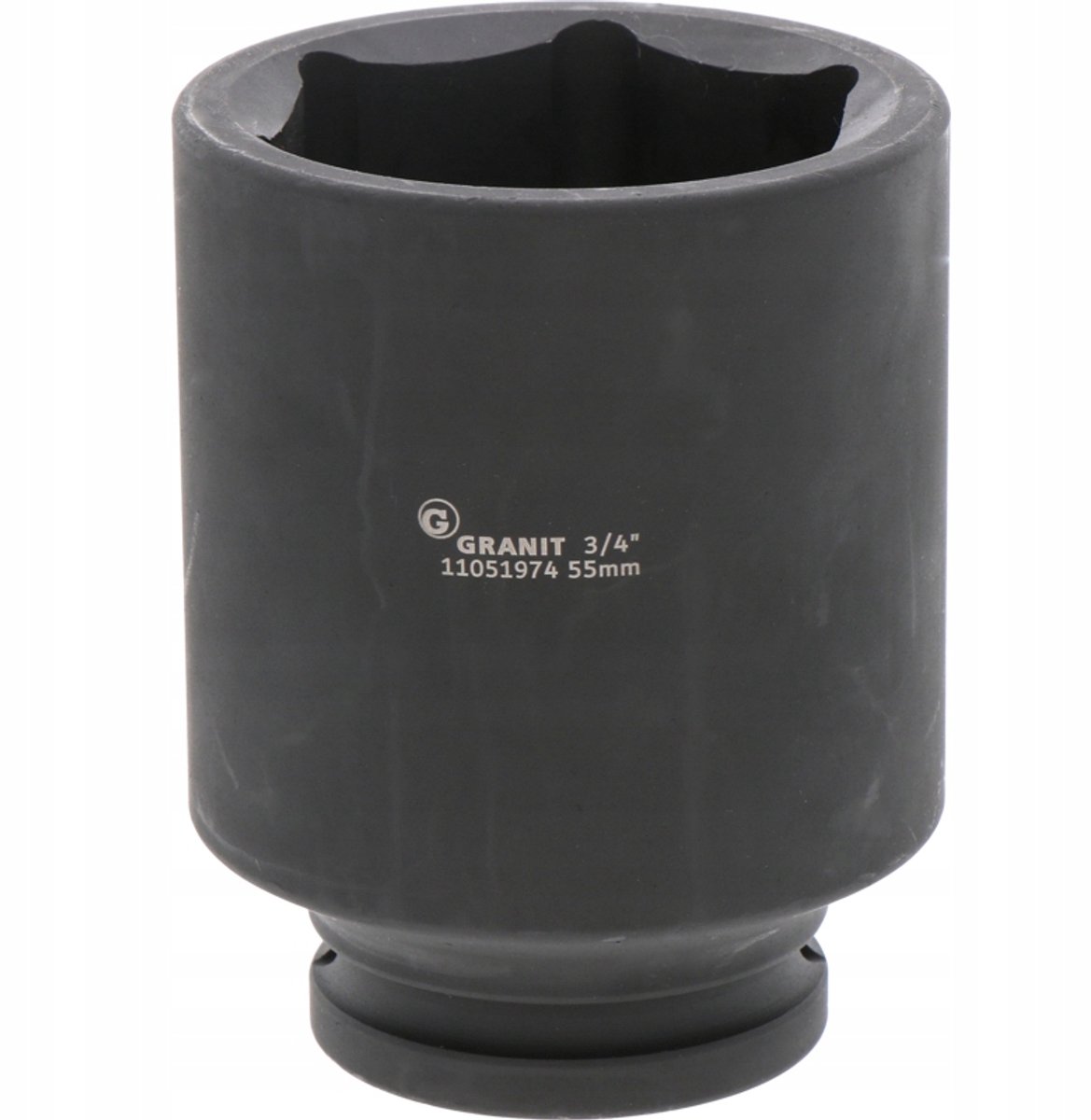 Lange Slagdoppen 3/4" 55 mm DIN 3129 - Graniet