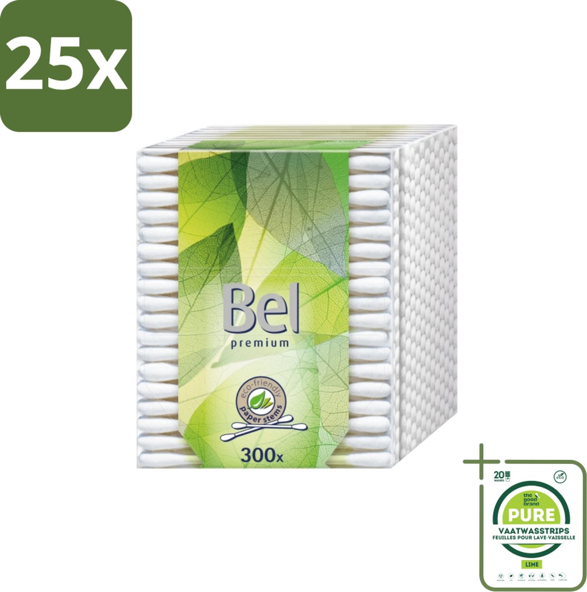 25 x Cotton Buds – Wattenstaafjes – Premium – Katoen - Grootverpakking - Katoenstaafjes - Wattenstaafjes - Hygiëne - EHBO - Babyverzorging