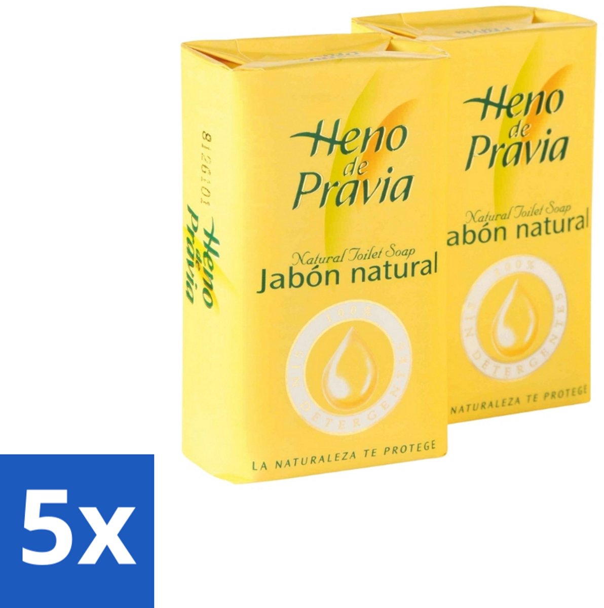 5 x Heno – Zeep – Traditioneel – 115 g - Heno De Pravia Zeep - Spaanse Geur - Natuurlijke Zeep - Harde Zeeptablet - Zeep Met Grasgeur