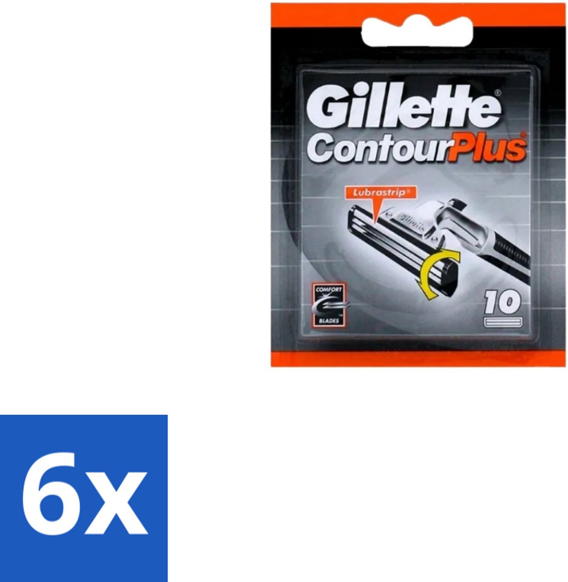 6 x Gillette Contour Plus – Wegwerpscheermesjes – 10 mesjes - Scheermesjes - Scheermes - Scheerbeurt - Huidcomfort - Flexibele Mesjes