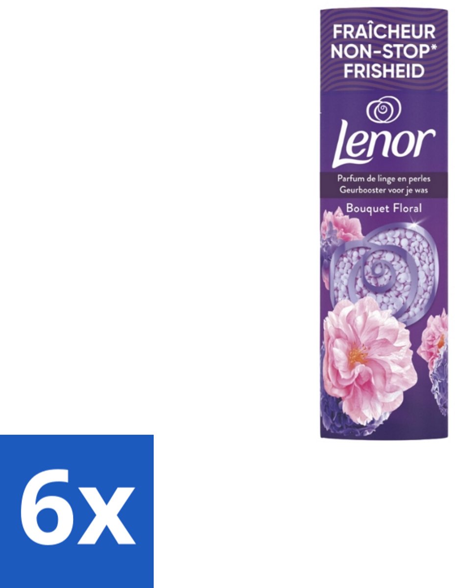 6 x Lenor – In-Wash Geurbooster – Bloemen Boeket – 19 wasbeurten - Geurbooster Wasmachine - Bloemige Geur - Frisse Geur - Wasverzachter - Wasmiddel
