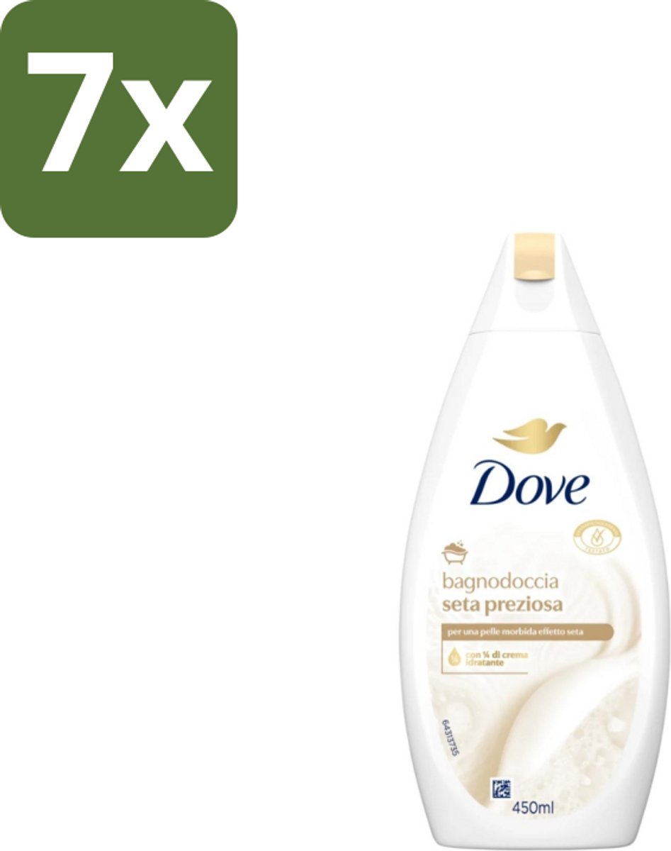 7 x Dove – Douchegel – Nourishing Silk – 450 ml - Douchegel - Zijdezachte Huid - Verzorgende Douchegel - Mild Reinigen - Huid Verzorgen