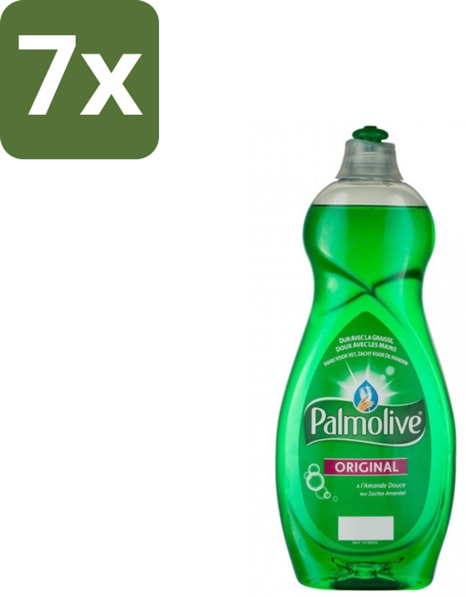 7 x Palmolive - Original - Afwasmiddel - Zachte Amandel - 750 ml - Afwasmiddel - Amandelextract - Vaatwas - Vetoplossend - Handen Verzorging