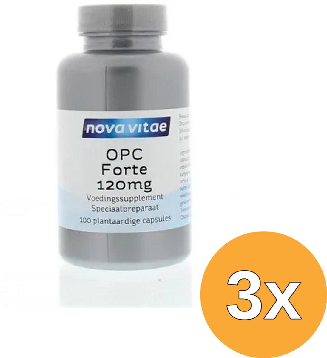 3x Nova Vitae Opc Forte 120 Mg 95% (100 vega capsules)