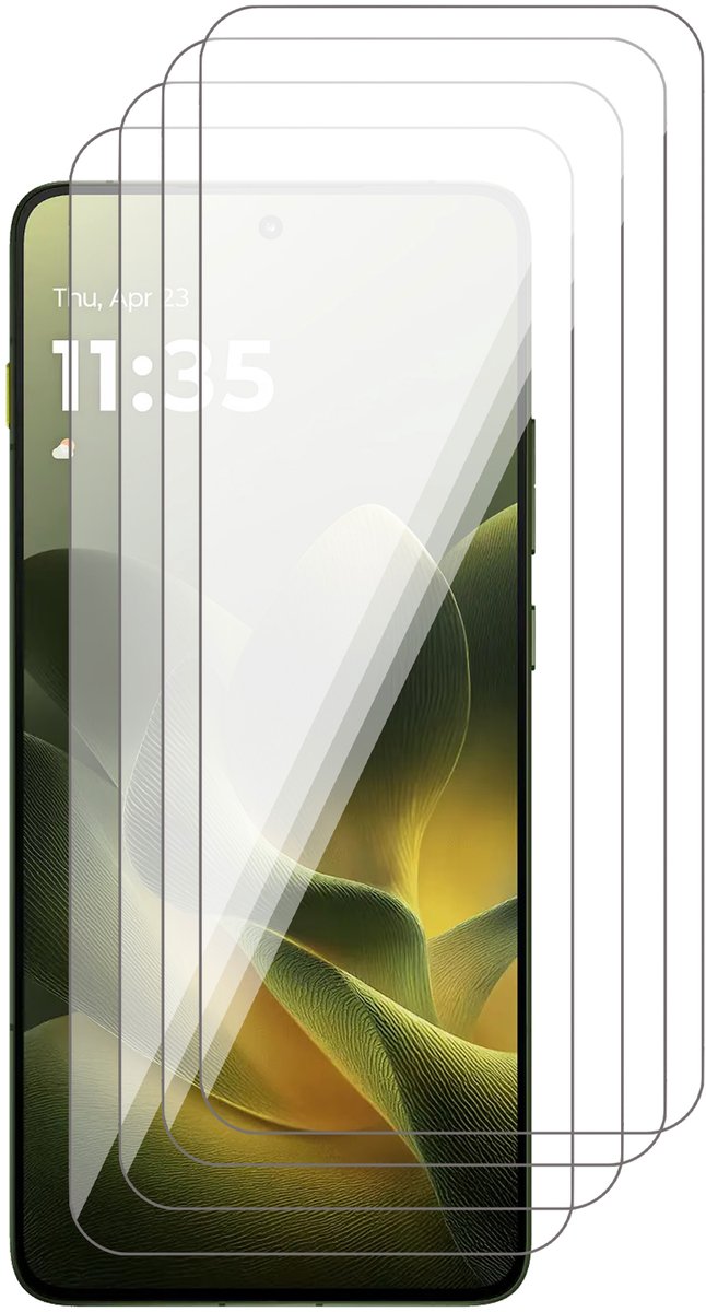 Screenprotector geschikt voor Motorola Moto Edge 70 – 4 Stuks – UltraClear Gehard Glas – Case Friendly – 9H Krasbestendig