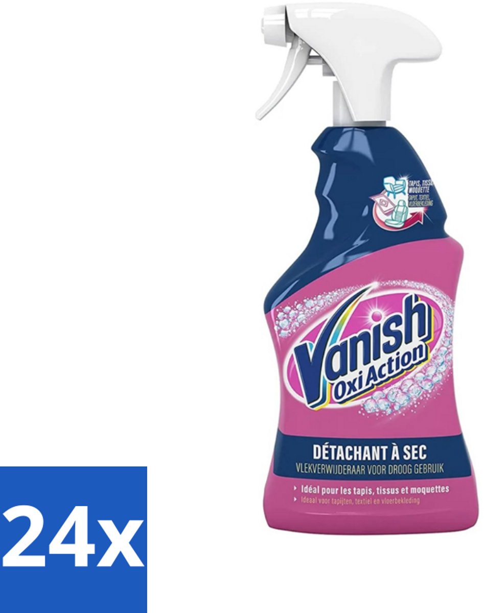 24 x Vanish Oxi Action - Vlekkenverwijderaar Spray - Voor Tapijt. Textiel & Vloerbekleding - 500 ml - Vlekkenverwijderaar - Tapijt Schoonmaken - Textiel Reinigen - Vlekken Verwijderen - Hardnekkige Vlekken