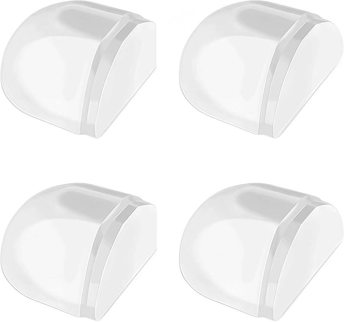 Solidchoice - Set van 4 Transparante Deurstoppers, Zelfklevend