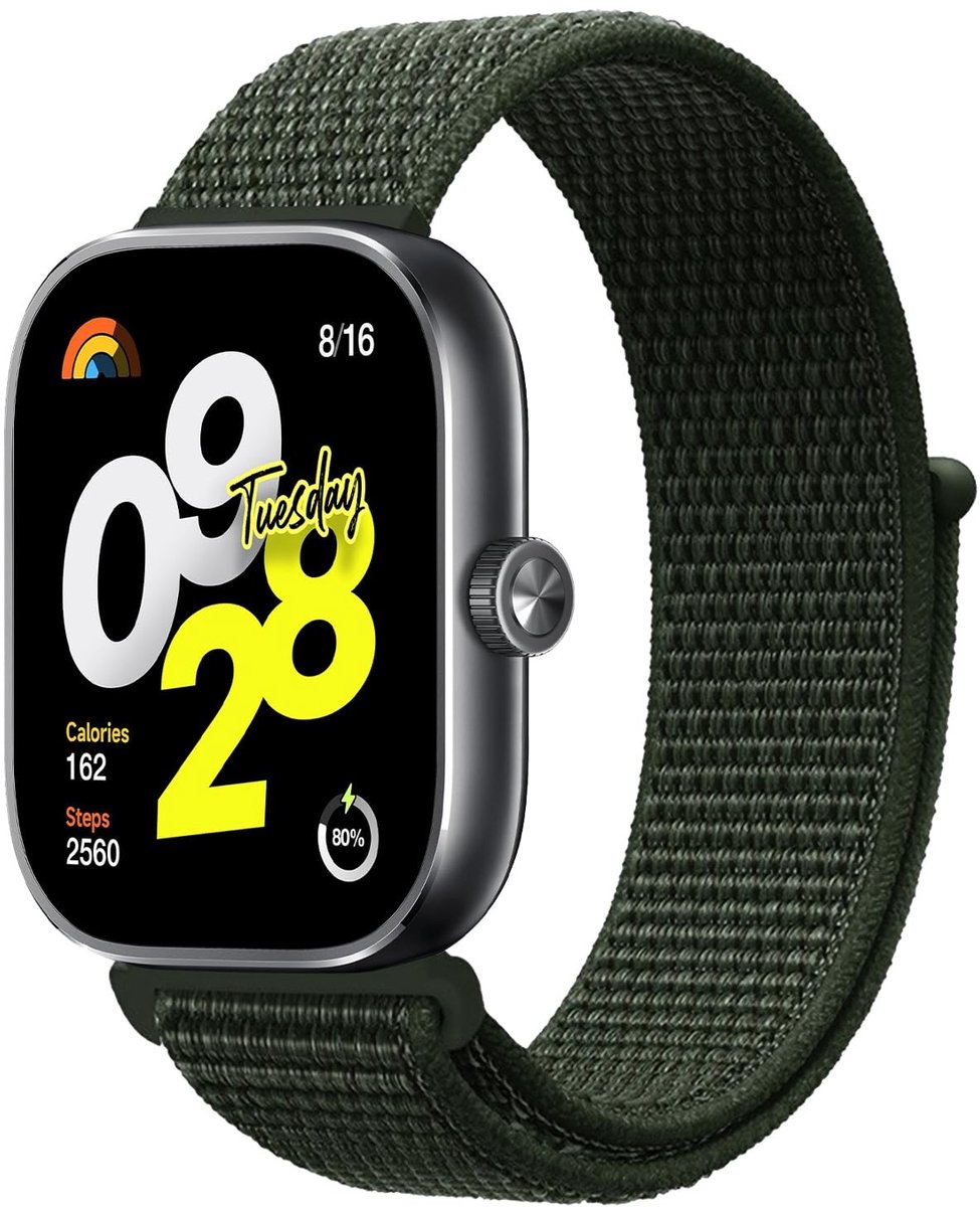 Elzusha - Nylon Vervangarmband voor Smartwatch met Klittenbandsluiting