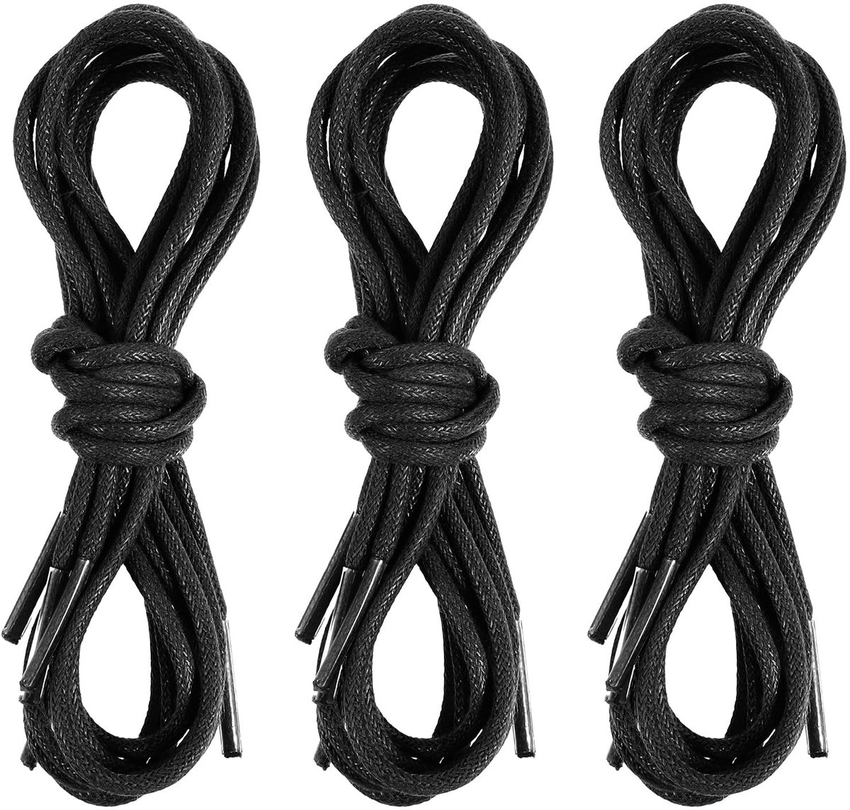 Elzusha - 3 Pairs Waxed Schoenveters voor Heren en Dames