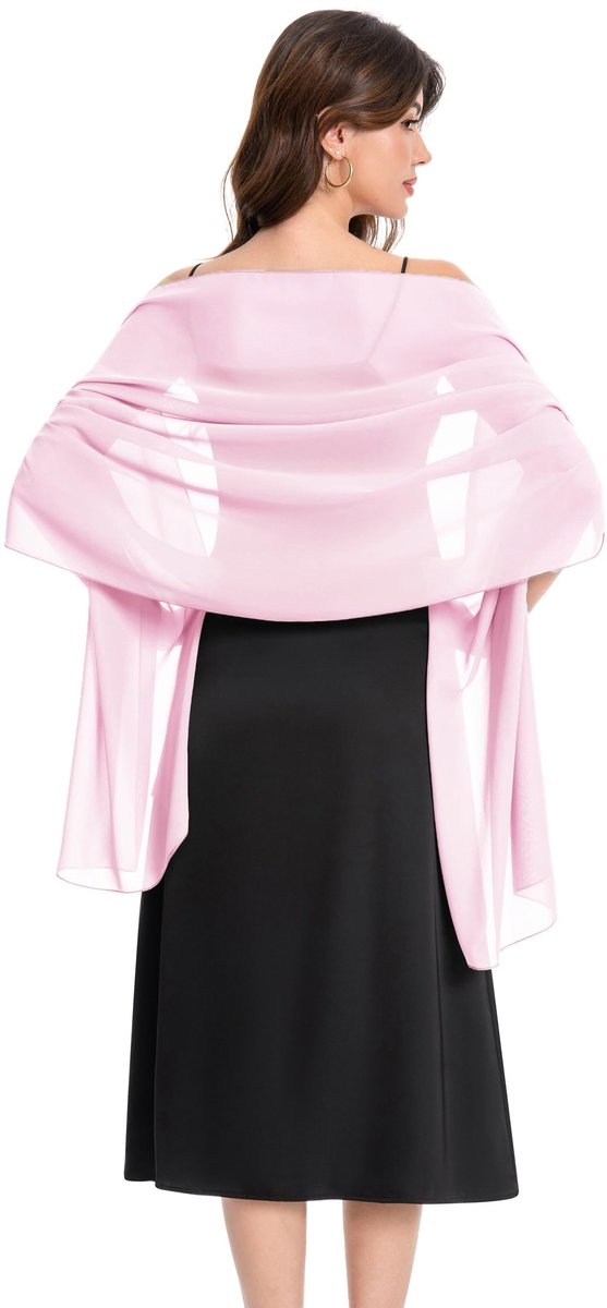 Elzusha - Chiffon Sjaal voor Bruids- en Avondmode