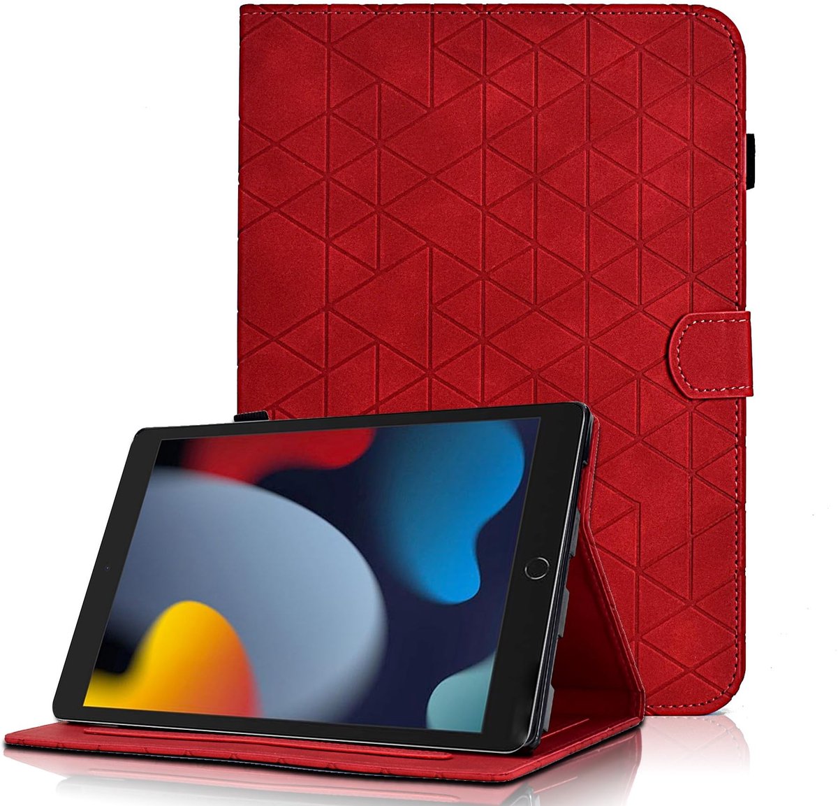 Elzusha - Beschermhoes voor iPad 10.2 Inch met Standfunctie en Auto Wake/Sleep