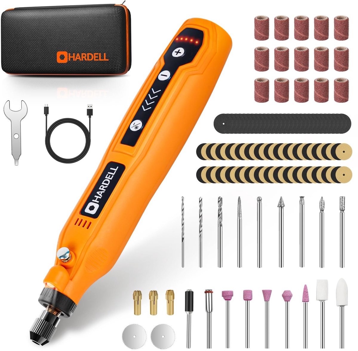 Elzusha - Mini Draadloze Slijper 3.7V met LED Verlichting