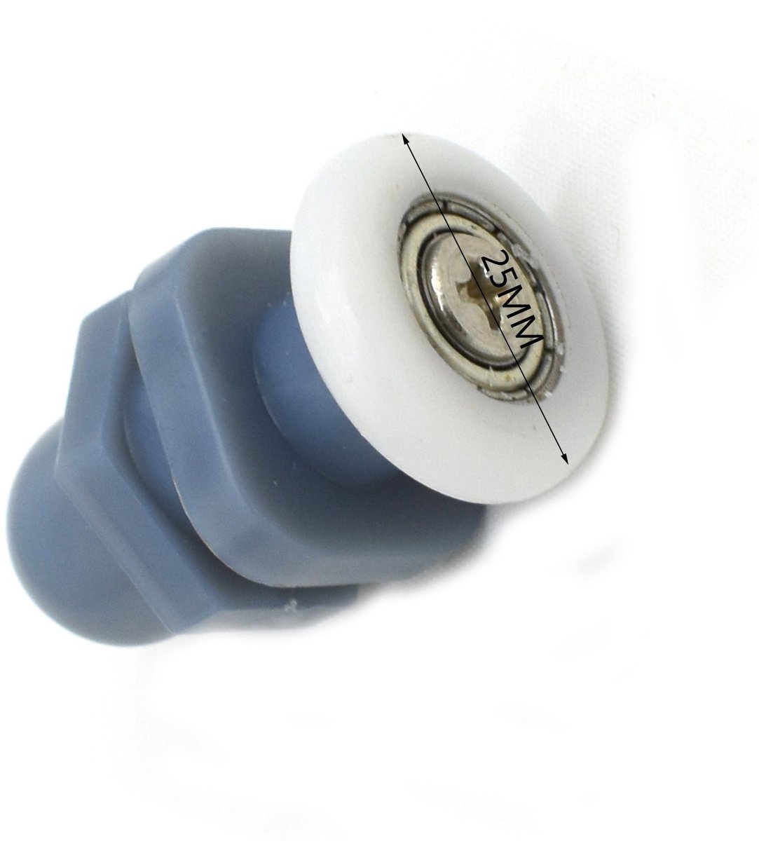 Elzusha - Set van 8 Douchedeur Rollen 25mm van Roestvrij Staal