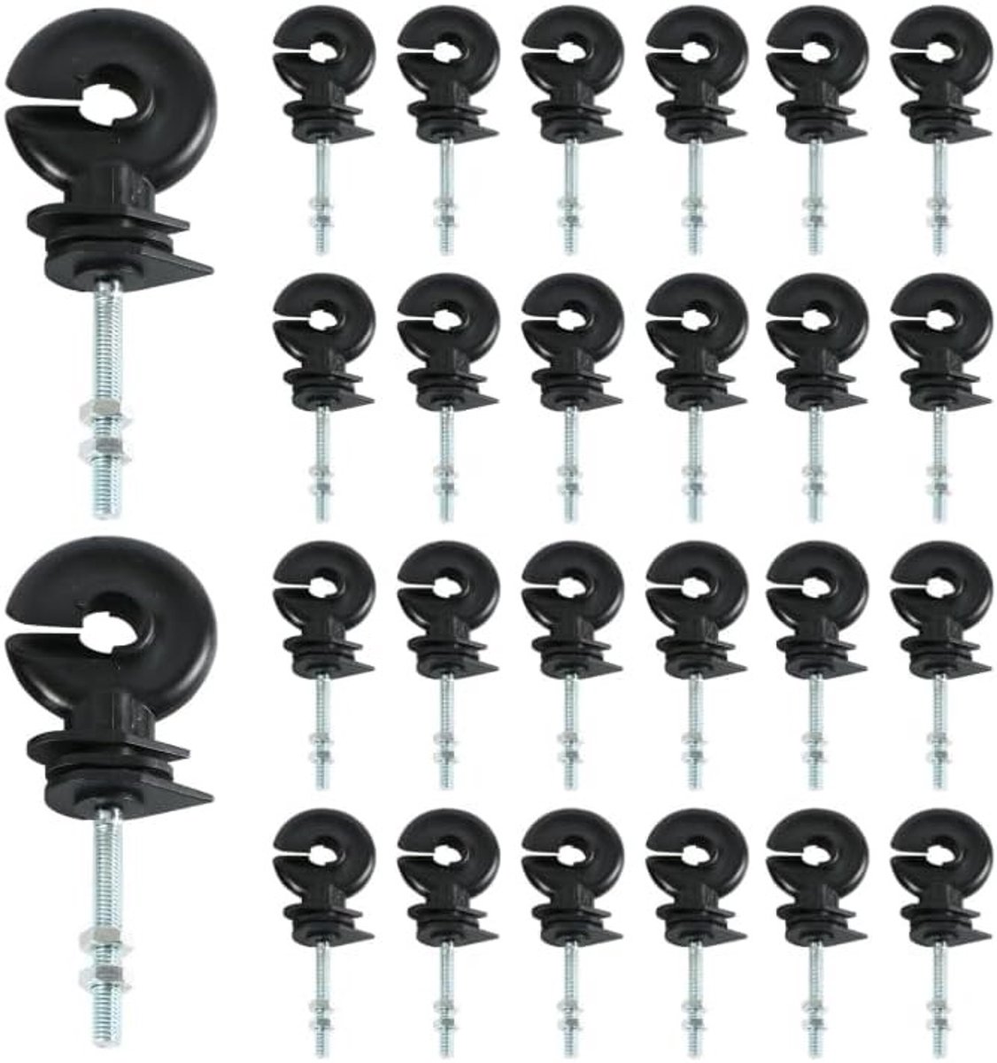 50 Stuks Draadisolatoren, Draadringisolatoren 90 x 6mm voor Elektrische Hekken, Weide, Fencing en Landbouw