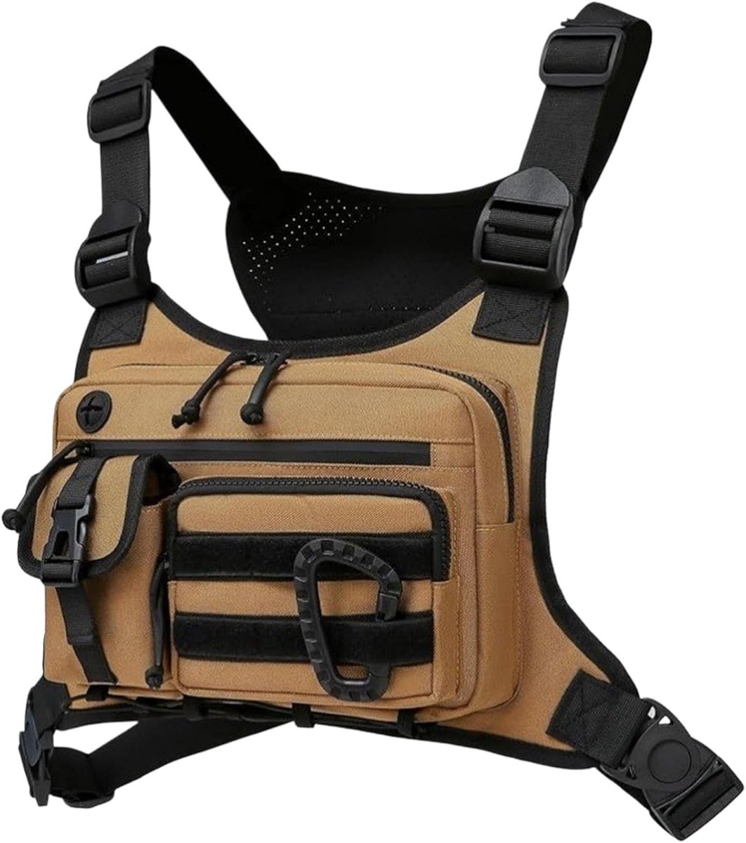 Tactische Borsttas - Bruin - One Size - Lichtgewicht en Verstelbaar - Voor Unisex