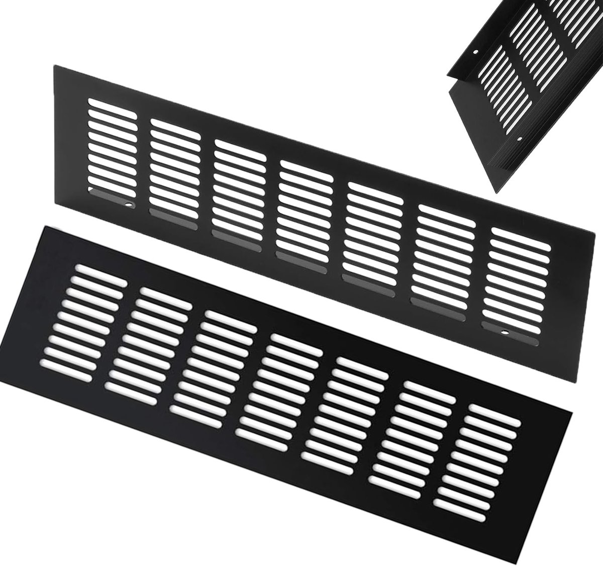 2 Stks Rechthoekige Ventilatieroosters, Ventilatieroosters voor Deuren, Ventilatieroosters voor de Keuken - ShopVlot